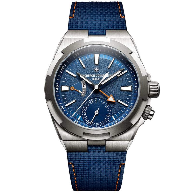 Vacheron Constantin Overseas Dual Time 'Cardinal Points - East' 41mm Titanium Blue Dial Watch - Berry's Jewellers