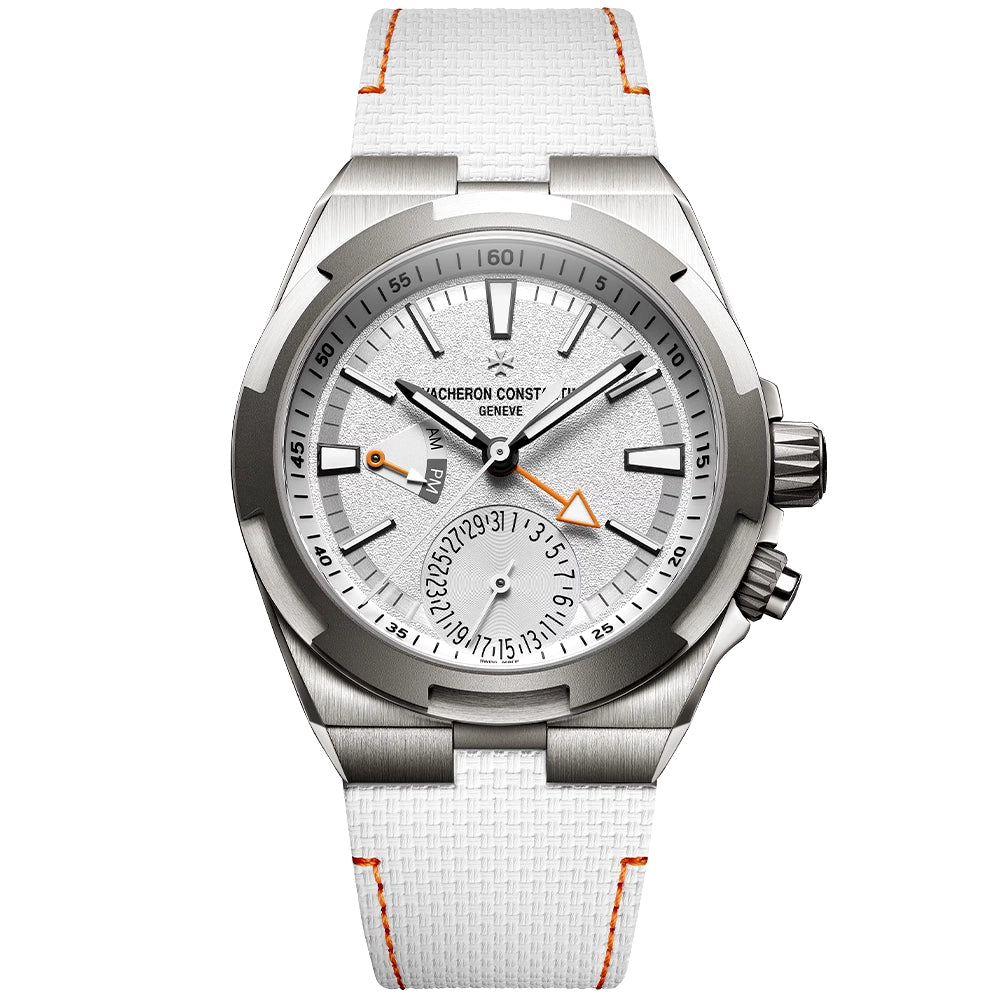 Vacheron Constantin Overseas Dual Time 'Cardinal Points - North' 41mm Titanium White Dial Watch - Berry's Jewellers