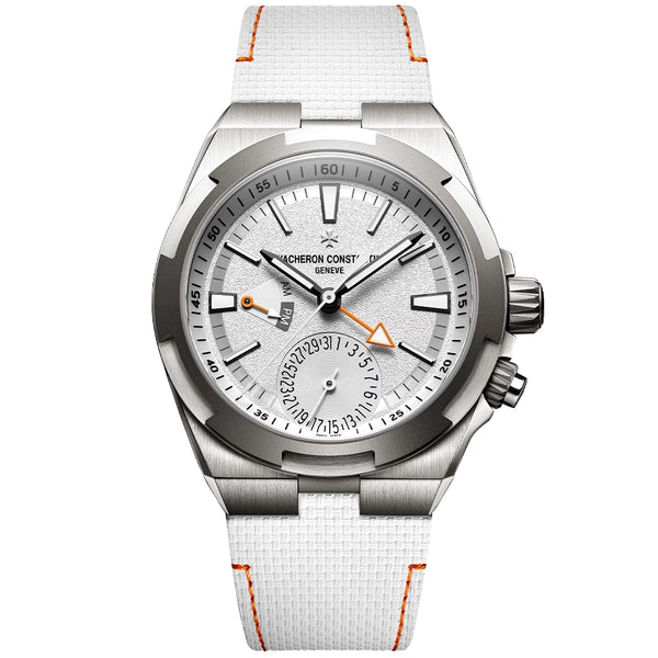 Vacheron Constantin Overseas Dual Time 'Cardinal Points - North' 41mm Titanium White Dial Watch - Berry's Jewellers