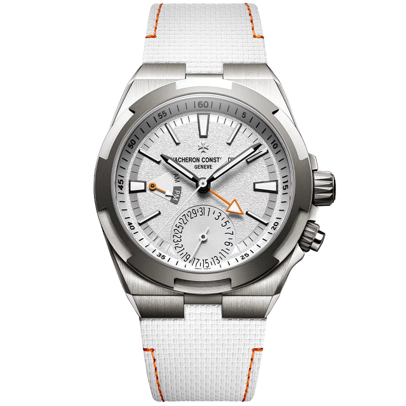 Vacheron Constantin Overseas Dual Time 'Cardinal Points - North' 41mm Titanium White Dial Watch - Berry's Jewellers