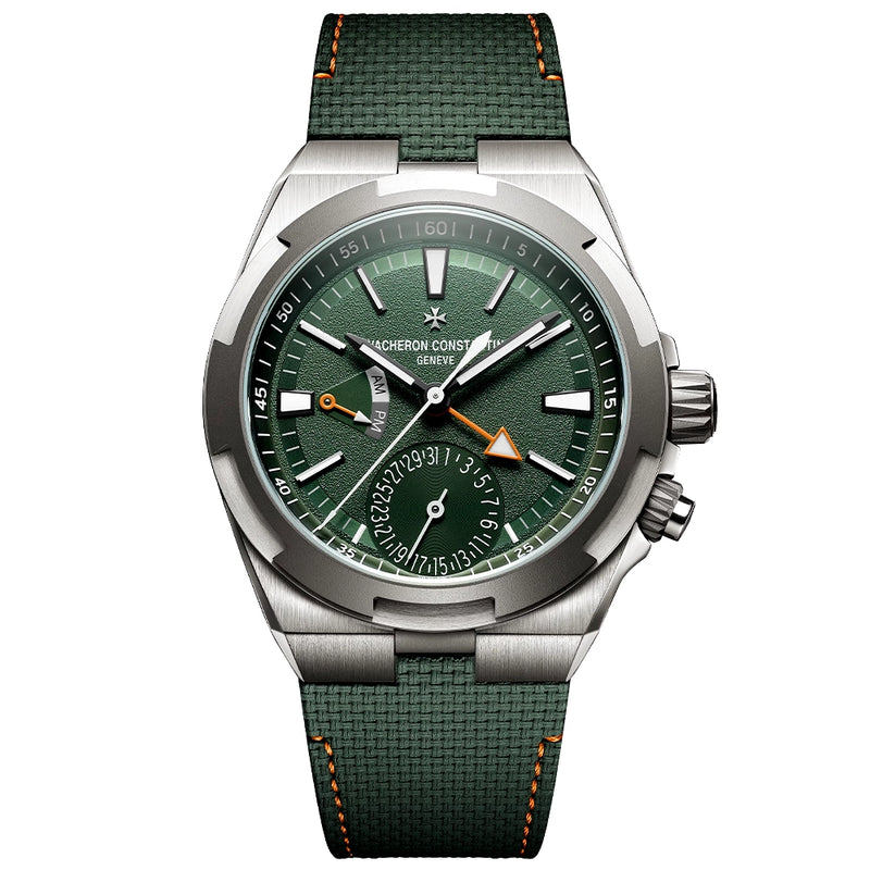 Vacheron Constantin Overseas Dual Time 'Cardinal Points - West' 41mm Titanium Green Dial Watch - Berry's Jewellers