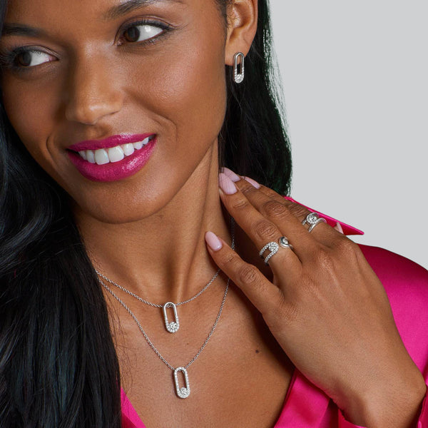 Berry's Verve Collection 18ct White Gold GIA Certificated Diamond Loop Full Pendant - Berry's Jewellers