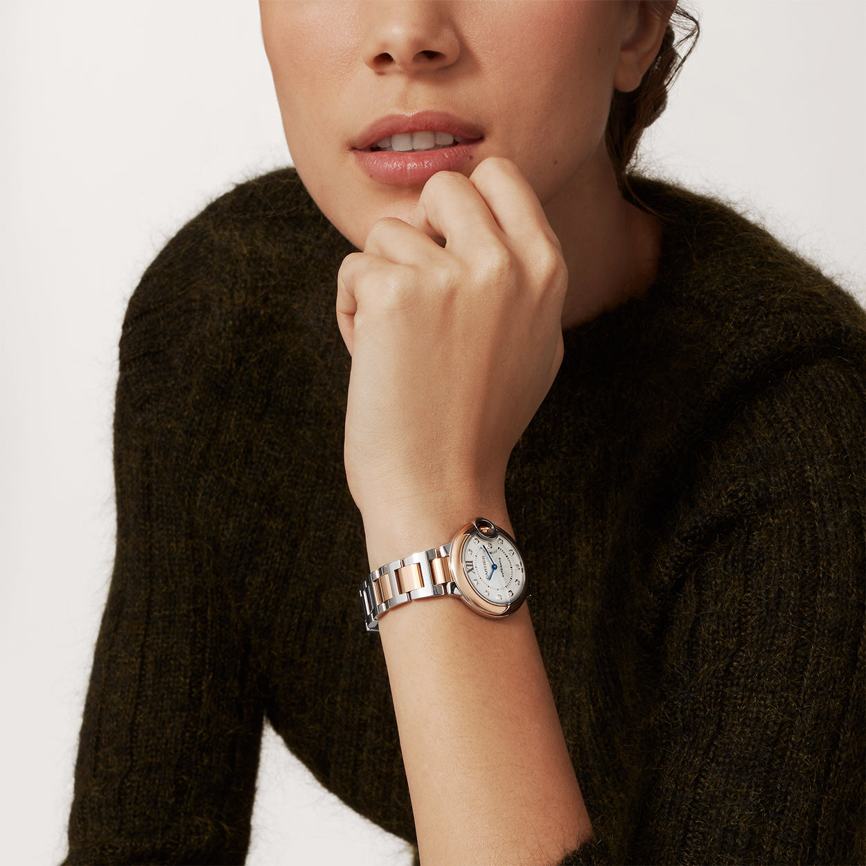 Ballon Bleu de Cartier 33mm Two-Tone Diamond Dial Watch