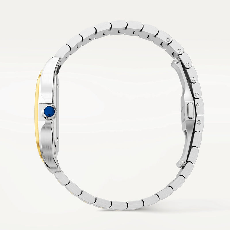 Cartier Santos de Cartier Medium Two-Tone Diamond Set Bezel Watch - Berry's Jewellers