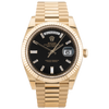 Rolex Day-Date 40mm 18ct Yellow Gold Black Baguette Diamond Dial Watch (2021)