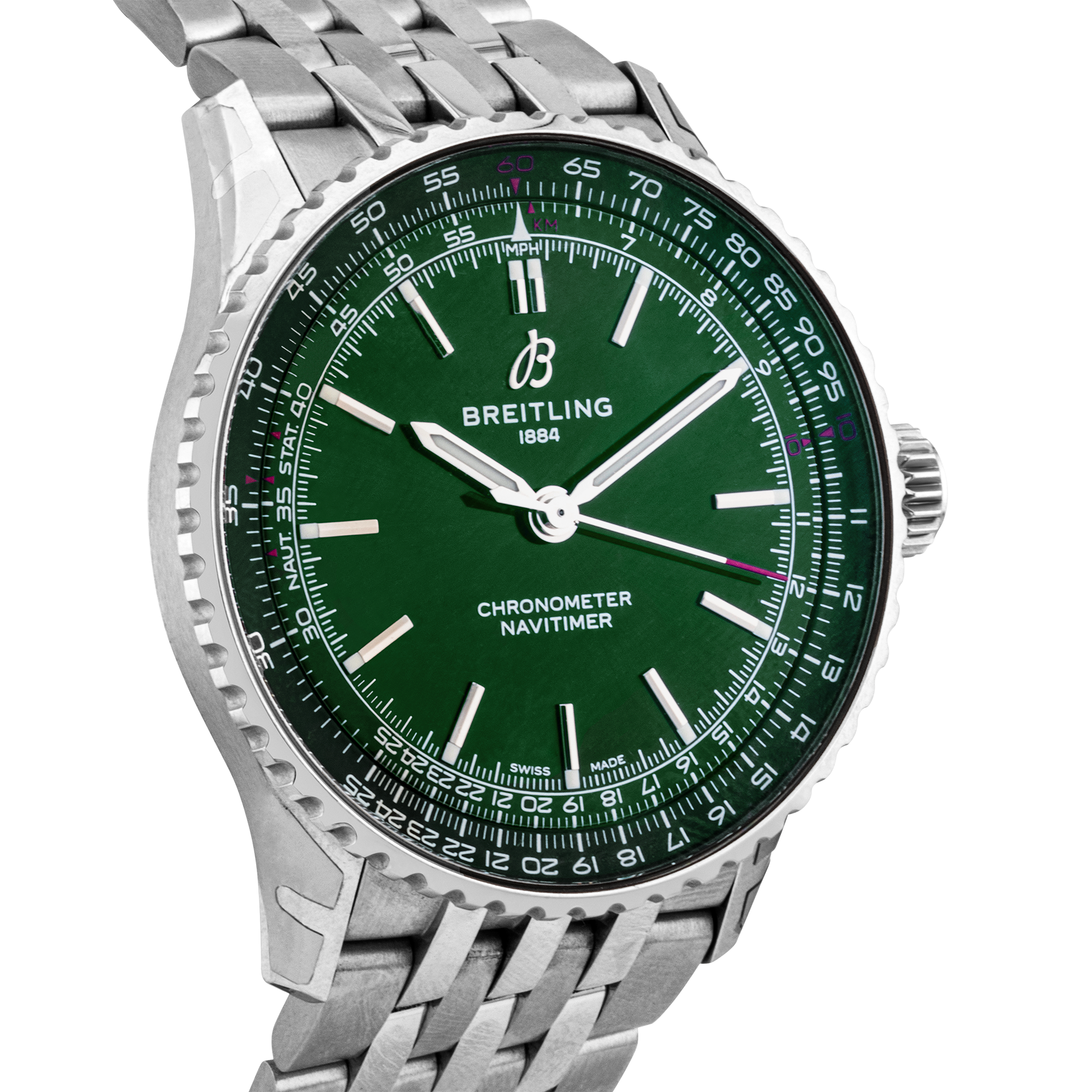 Breitling Navitimer 41mm Green Sunray Dial Automatic Watch (2026)