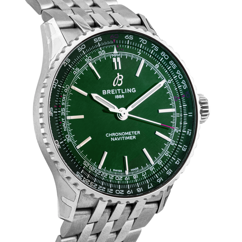 Breitling Navitimer 41mm Green Sunray Dial Automatic Watch (2026)