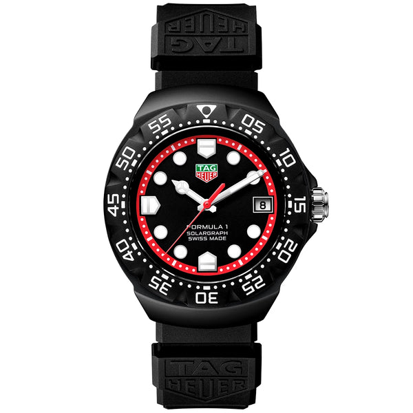 TAG Heuer Formula 1 Solargraph 38mm All-Black DLC Limited Edition Watch - Berry's Jewellers