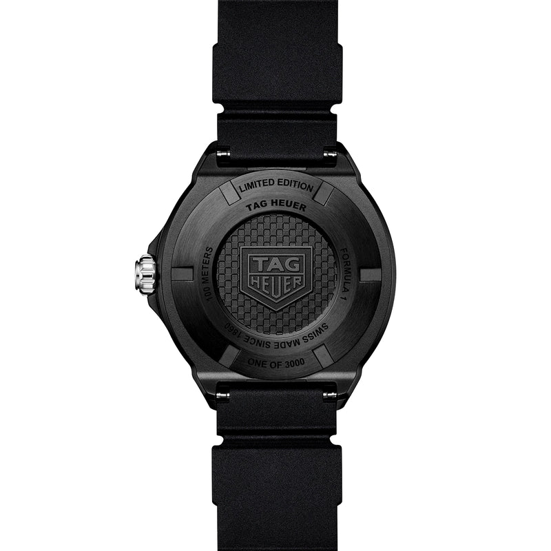 TAG Heuer Formula 1 Solargraph 38mm All-Black DLC Limited Edition Watch - Berry's Jewellers