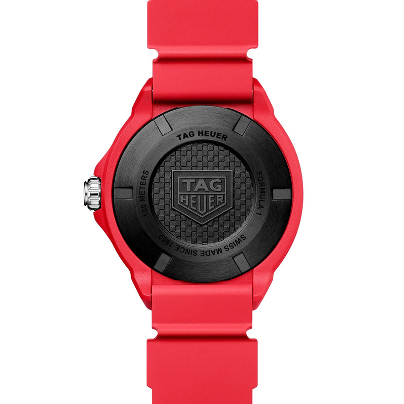 TAG Heuer Formula 1 Solargraph 38mm White Dial Red Polylight Watch - Berry's Jewellers