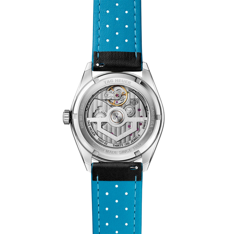 TAG Heuer Carrera Day-Date 41mm Black Dial Automatic Strap Watch - Berry's Jewellers