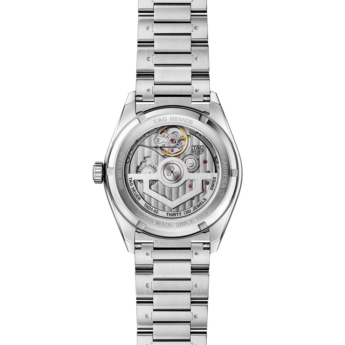 TAG Heuer Carrera Day-Date 41mm Black/Rose Dial Automatic Bracelet Watch - Berry's Jewellers