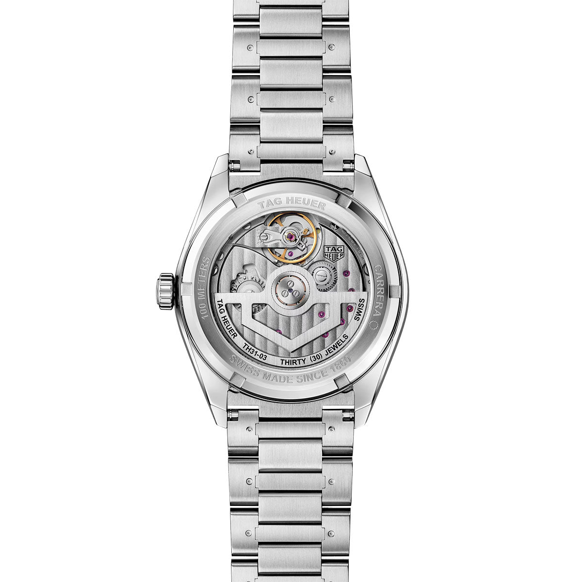 TAG Heuer Carrera Date Twin-Time 41mm Teal Green Dial Bracelet Watch - Berry's Jewellers