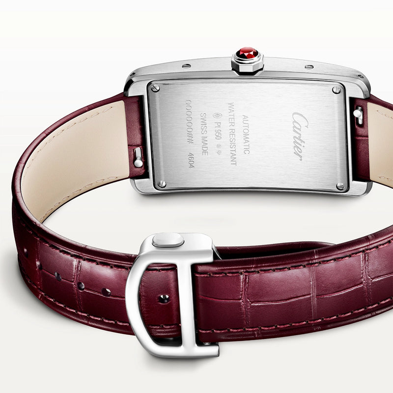 Cartier Tank Américaine Large Platinum Mens Automatic Strap Watch - Berry's Jewellers