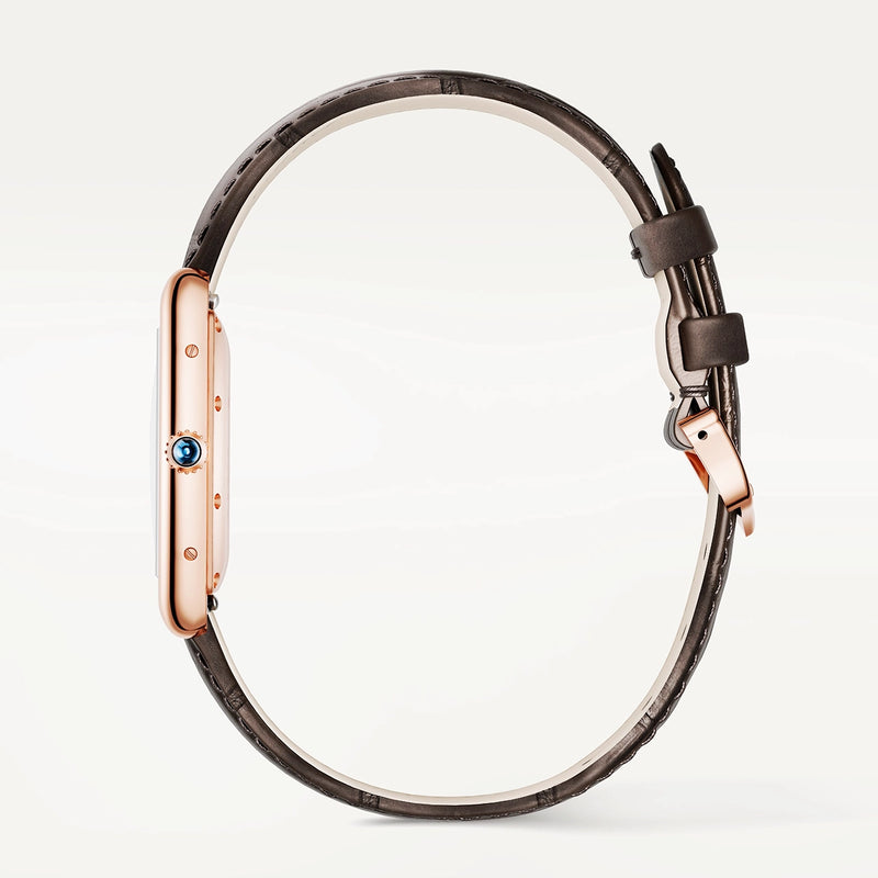 Cartier Tank Louis Cartier 18ct Rose Gold Silver Dial Automatic Watch - Berry's Jewellers