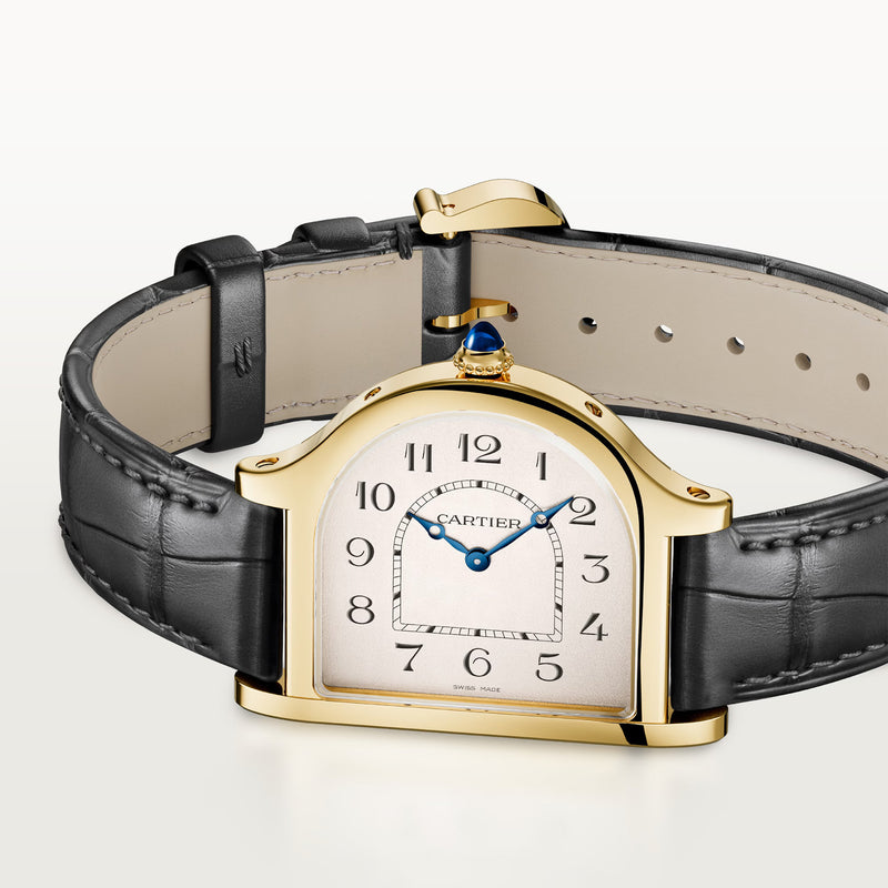 Cartier Privé Tank Cloche 18ct Yellow Gold Leather Strap Watch - Berry's Jewellers