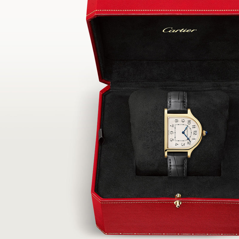 Cartier Privé Tank Cloche 18ct Yellow Gold Leather Strap Watch - Berry's Jewellers