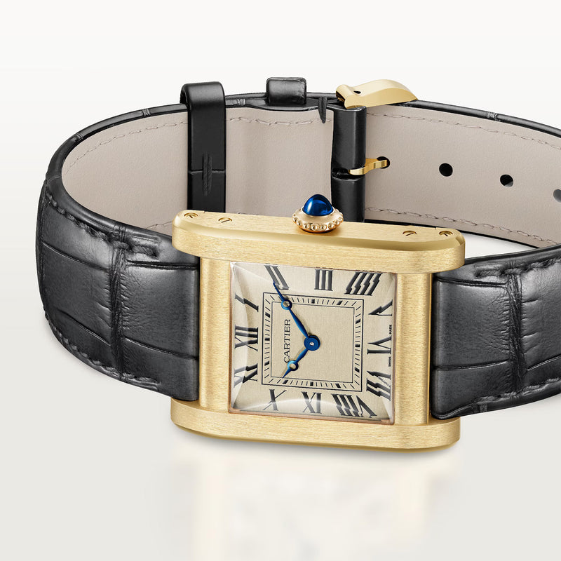 Cartier Privé Tank Normale 18ct Yellow Gold Leather Strap Watch - Berry's Jewellers