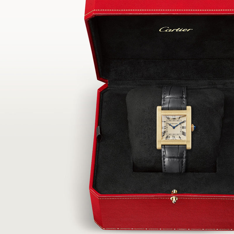 Cartier Privé Tank Normale 18ct Yellow Gold Leather Strap Watch - Berry's Jewellers