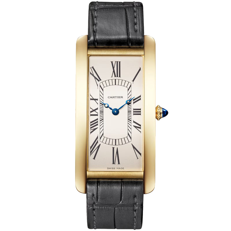 Cartier Privé Tank Cintrée 18ct Yellow Gold Leather Strap Watch - Berry's Jewellers