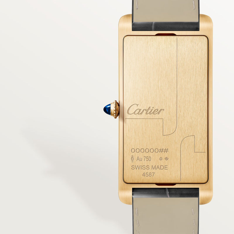 Cartier Privé Tank Cintrée 18ct Yellow Gold Leather Strap Watch - Berry's Jewellers