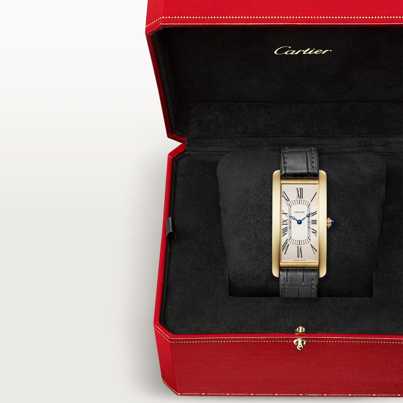 Cartier Privé Tank Cintrée 18ct Yellow Gold Leather Strap Watch - Berry's Jewellers