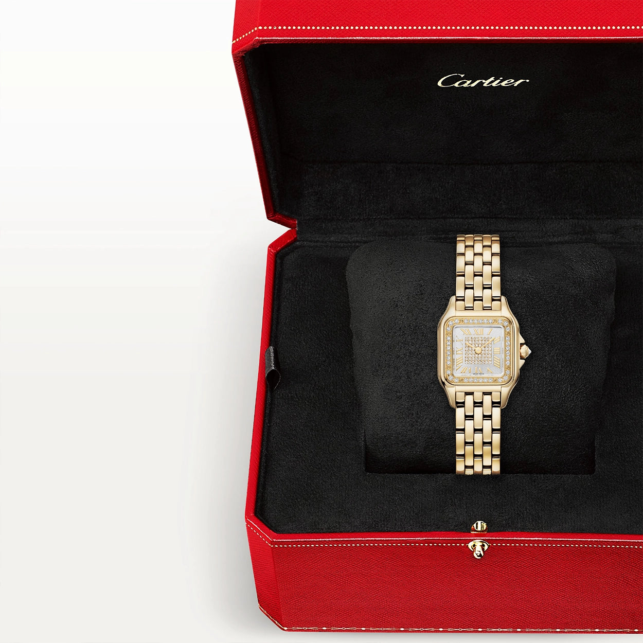 Panthère de Cartier Small Diamond Dial 18ct Yellow Gold Watch
