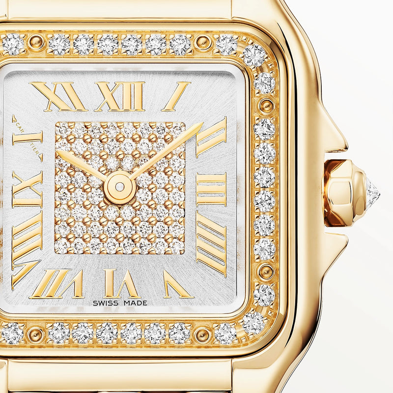 Panthère de Cartier Small Diamond Dial 18ct Yellow Gold Watch
