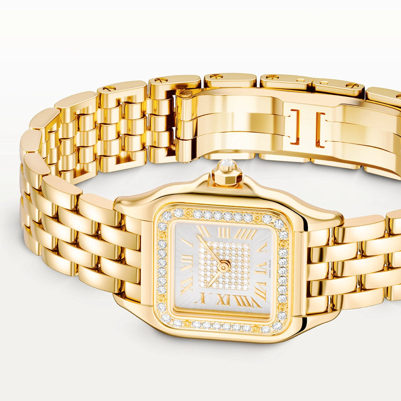 Panthère de Cartier Small Diamond Dial 18ct Yellow Gold Watch