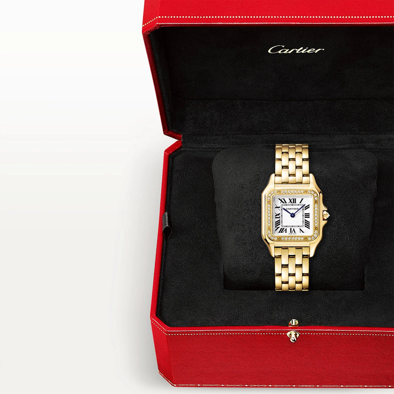 Cartier Panthère de Cartier Medium 18ct Yellow Gold Diamond Set Watch - Berry's Jewellers