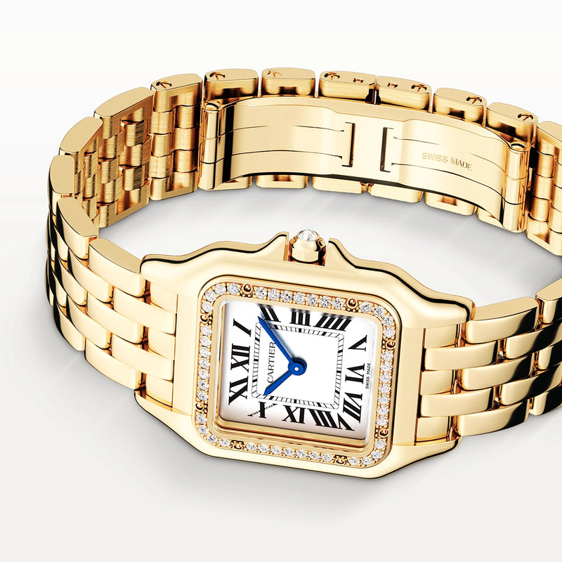 Cartier Panthère de Cartier Medium 18ct Yellow Gold Diamond Set Watch - Berry's Jewellers