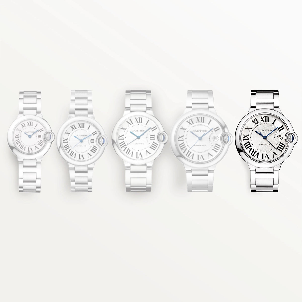 Ballon Bleu 42mm Silver Dial Automatic Mens Bracelet Watch