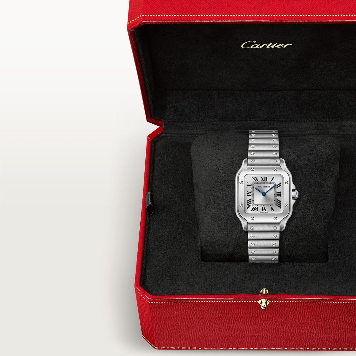 Cartier Santos de Cartier Small Steel Ladies Bracelet/Strap Watch - Berry's Jewellers