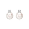 18ct White Gold 6.5-7mm AA+ Akoya Pearl and Diamond Earrings