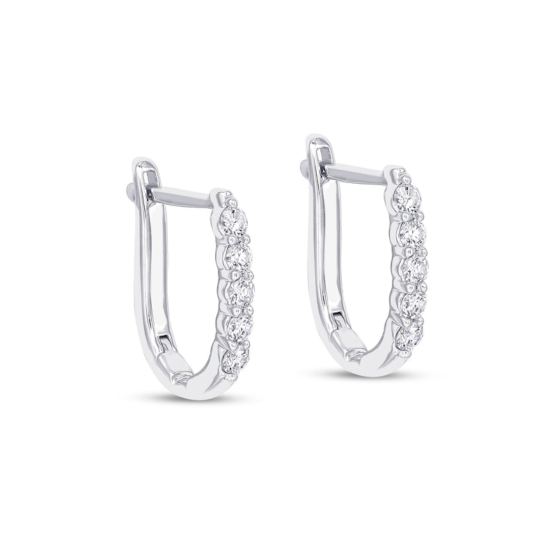 18ct White Gold AAA Akoya Pearl and Diamond Hoop Earrings