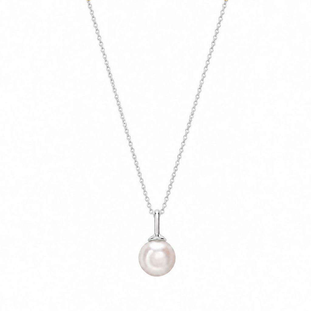 18ct White Gold 5-5.5mm AAA Akoya Pearl Necklace