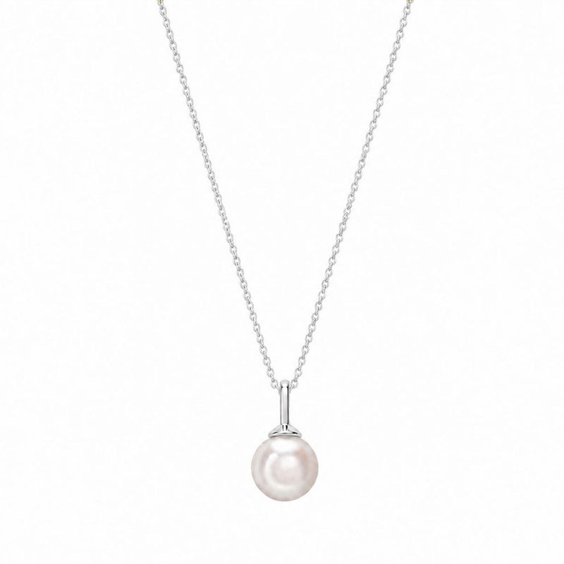 18ct White Gold 5-5.5mm AAA Akoya Pearl Necklace