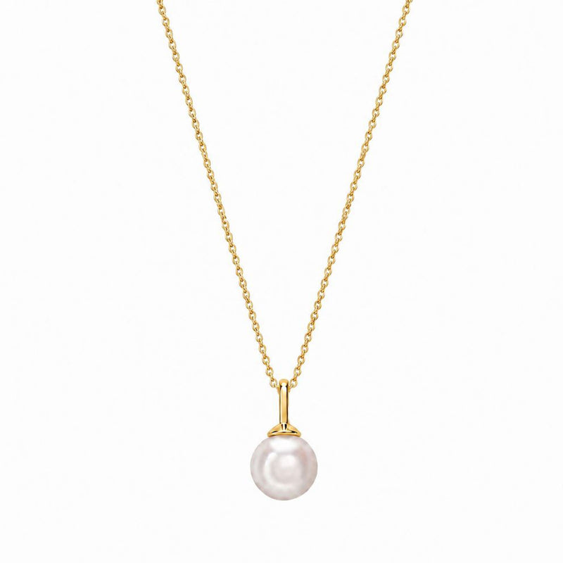 18ct Yellow Gold 5-5.5mm AAA Akoya Pearl Necklace