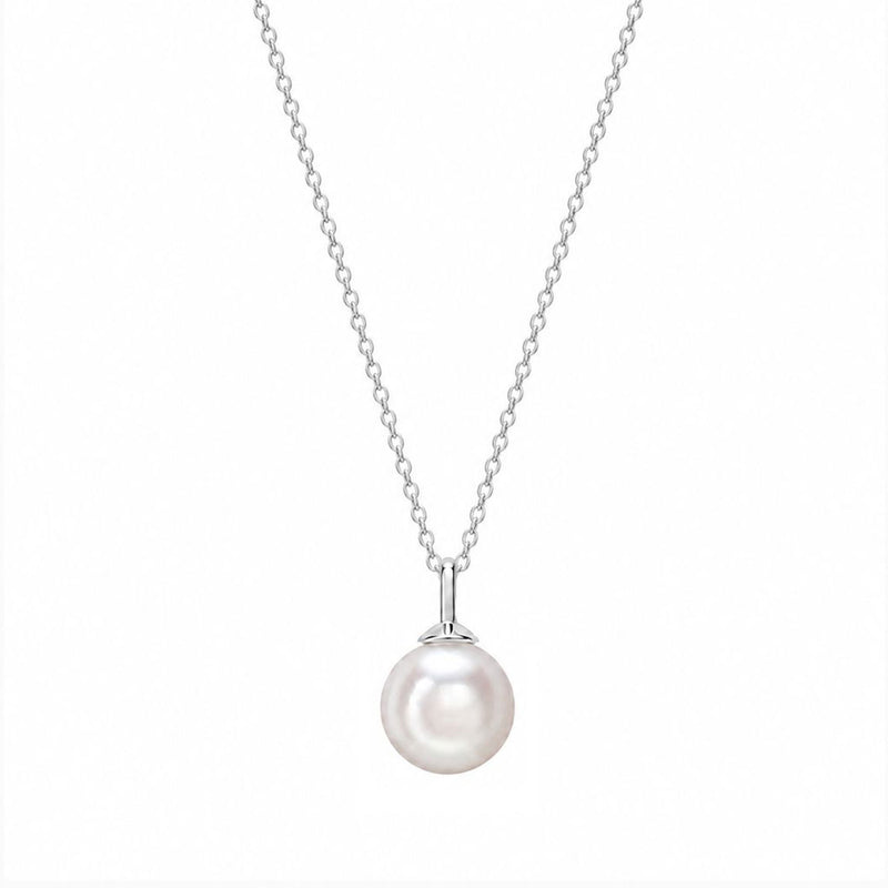 18ct White Gold 6-6.5mm AAA Akoya Pearl Necklace