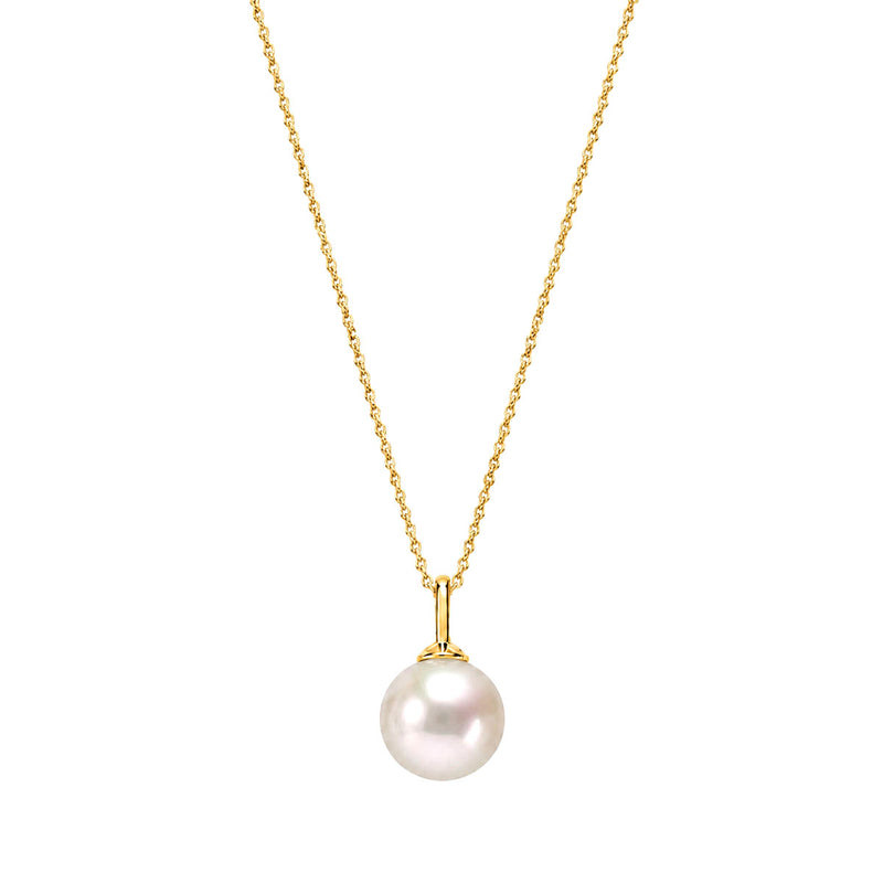 18ct Yellow Gold 6-6.5mm AAA Akoya Pearl Necklace