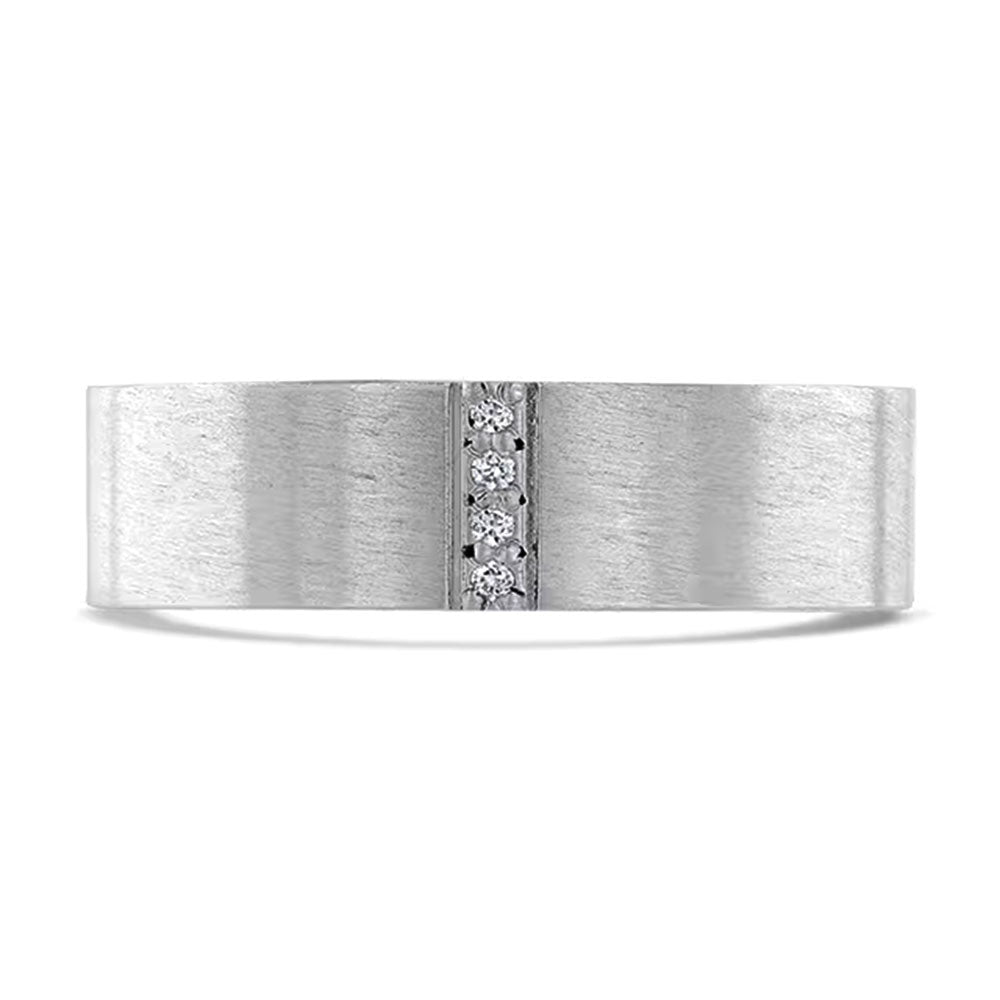 Brown & Newirth 18ct White Gold Diamond Wedding Ring