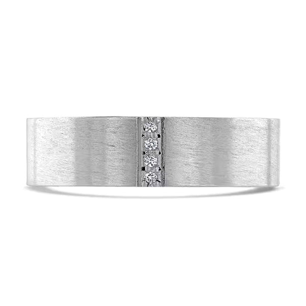 Brown & Newirth 18ct White Gold Diamond Wedding Ring