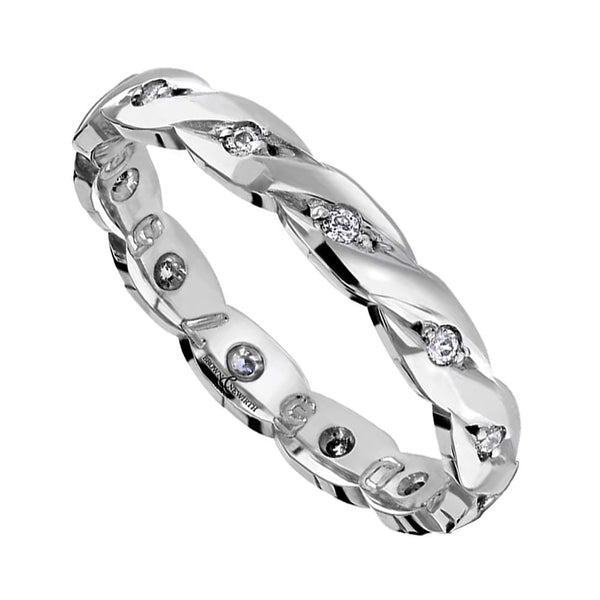 Brown & Newirth Platinum Twist Design Diamond Ring