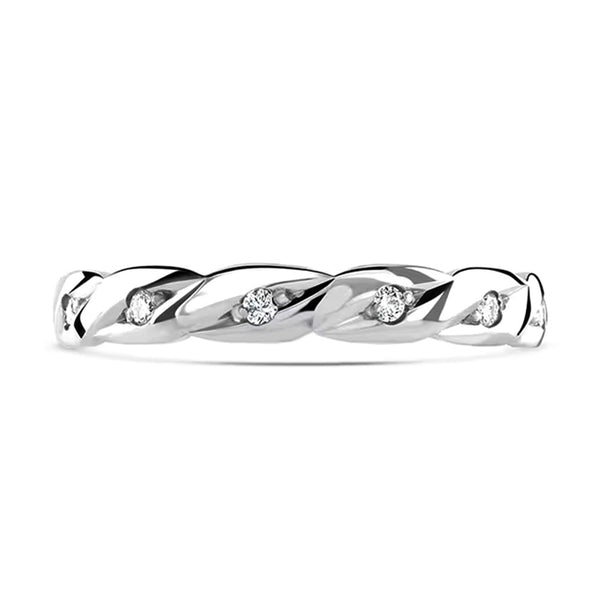 Brown & Newirth Platinum Twist Design Diamond Ring