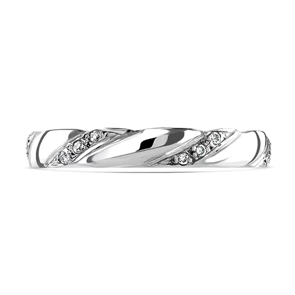 Brown & Newirth Platinum Diamond Band with a Twist