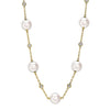 18ct Yellow Gold AAA Akoya Pearl Chain with Diamonds