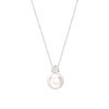 18ct White Gold AAA Akoya Pearl and Diamond Pendant