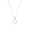 18ct Yellow Gold AAA Akoya Pearl and Diamond Pendant