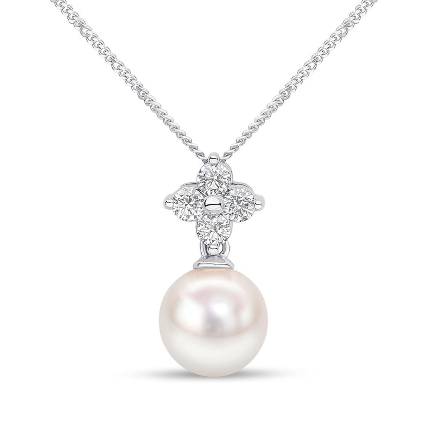 18ct White Gold AAA 8