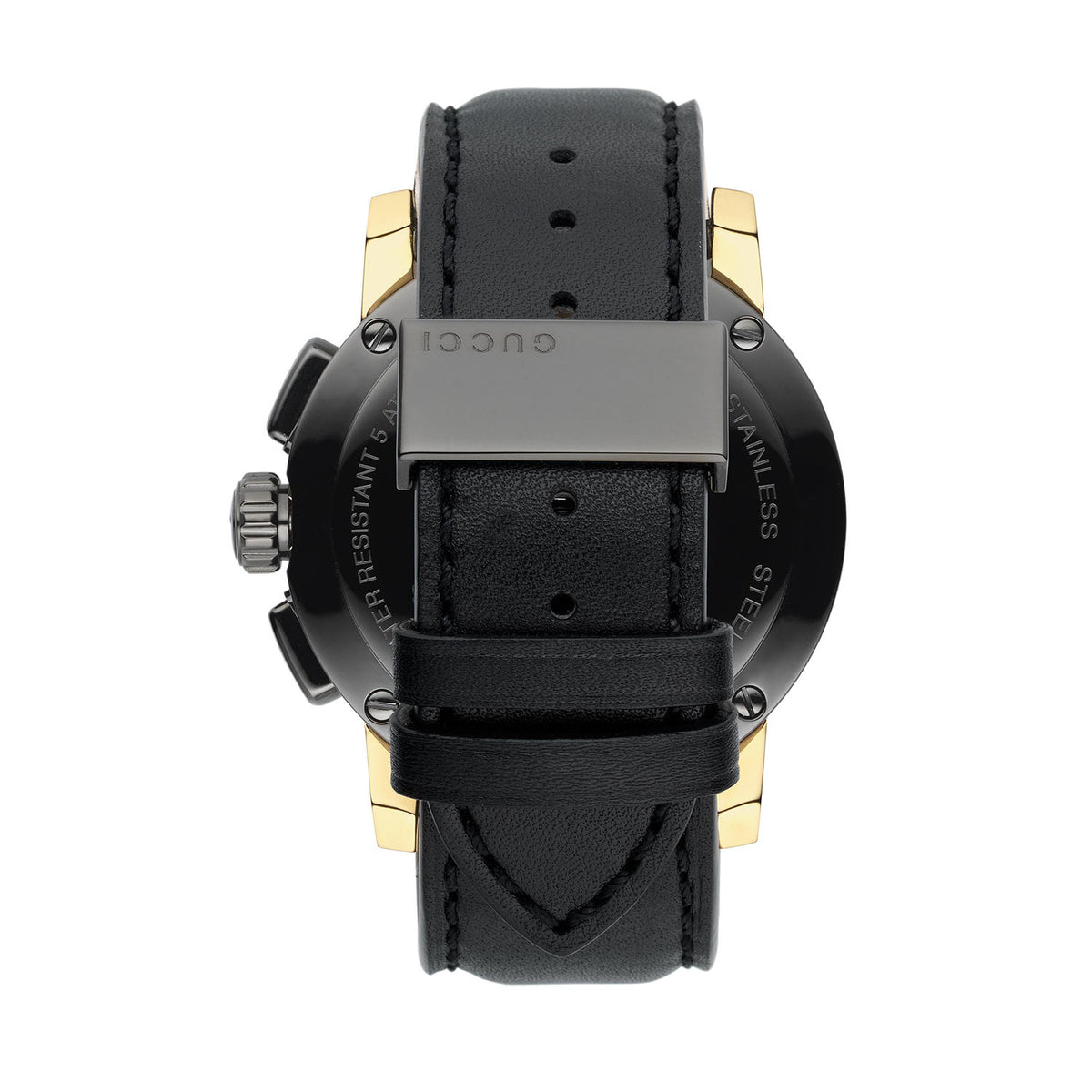 Gucci G-Chrono Quartz 44mm Black PVD Case Black Dial Strap Watch - Berry's Jewellers